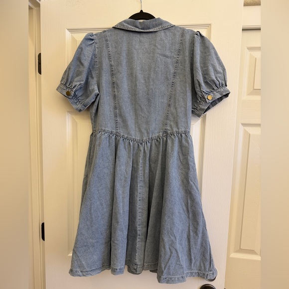 In February Denim Dress with Pockets Large - Picture 3 of 4